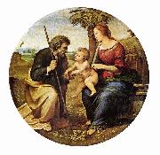 RAFFAELLO Sanzio Hl. Familie unter einer Palme, Tondo oil painting reproduction